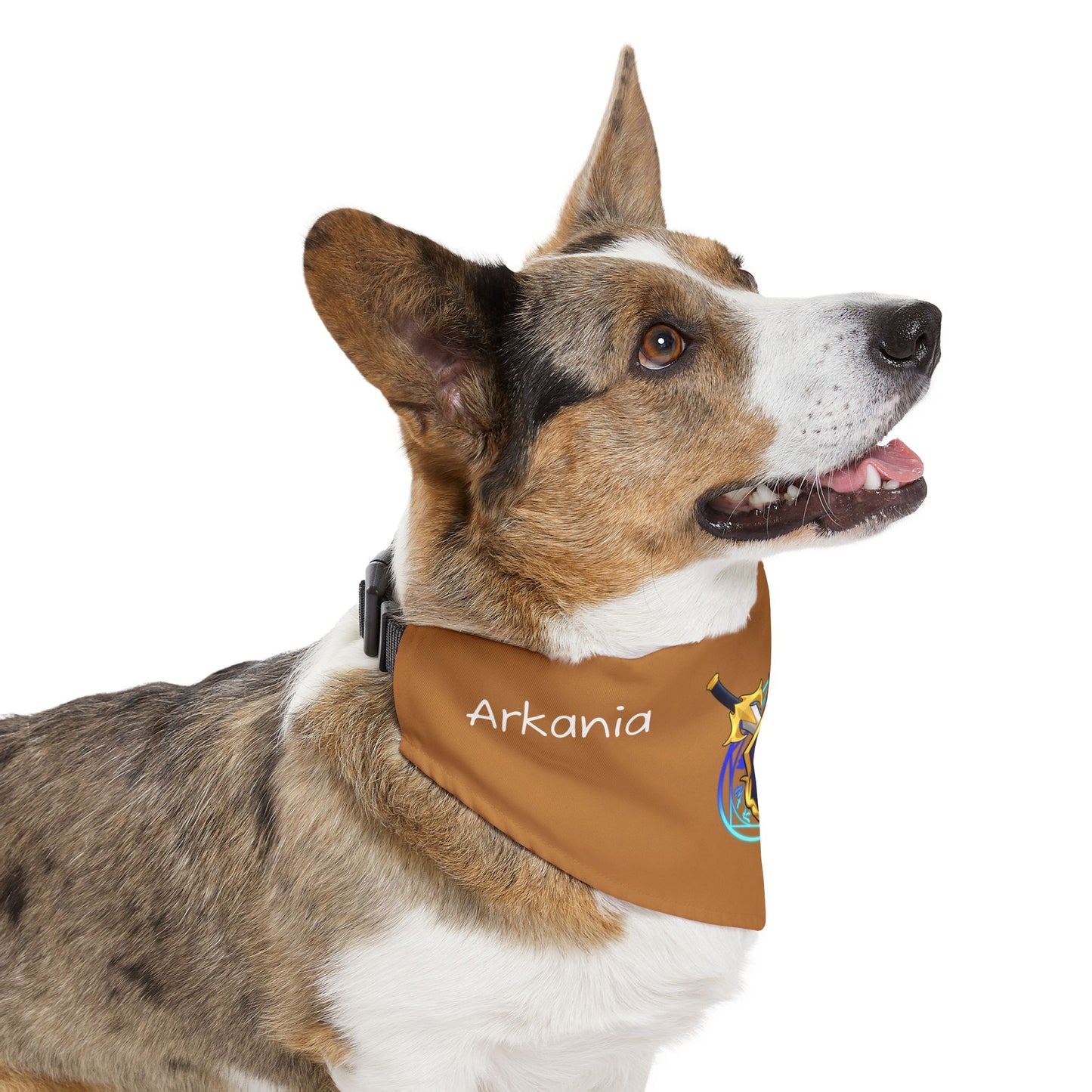 Arkania Academy Pet Bandana Collar (Brown)